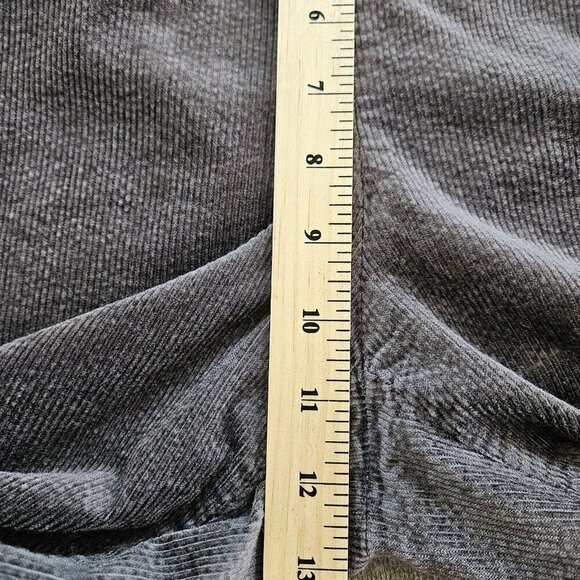 Raffaello Rossi Pants Women 44 L Gray Cropped Wide Leg Microcords Camilla 6/8 O - Picture 8 of 16